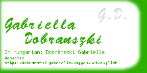 gabriella dobranszki business card