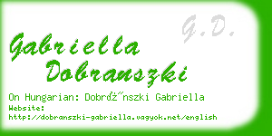 gabriella dobranszki business card